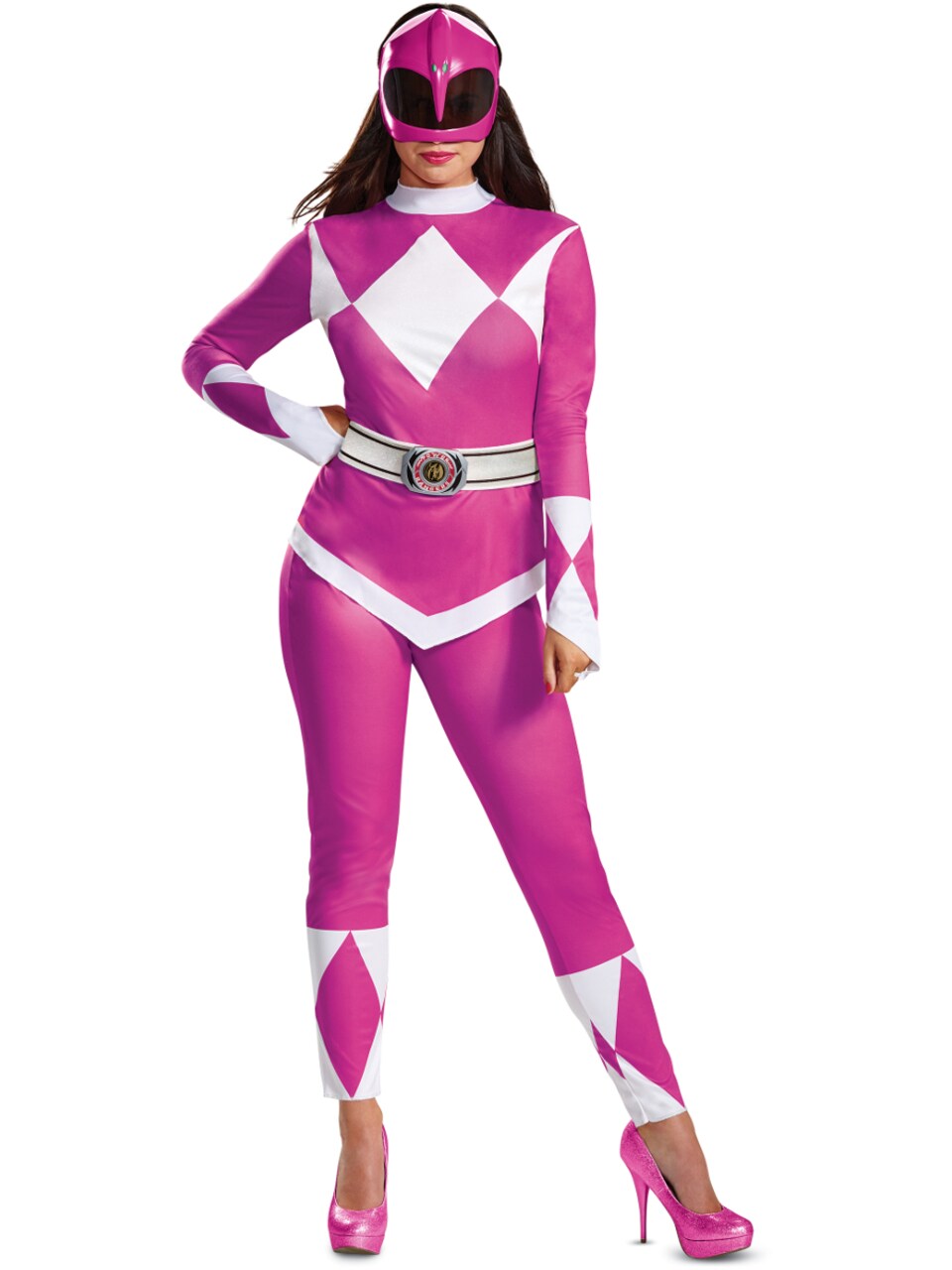 Adult&#x27;s Womens Mighty Morphin Power Rangers Pink Ranger Deluxe Costume